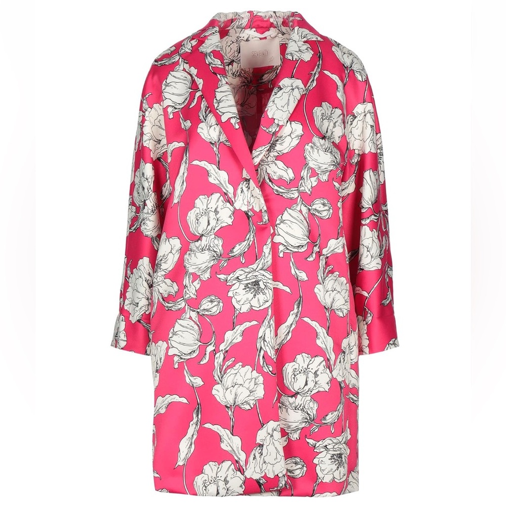 Italian Floral Satin Blazer Sz 6